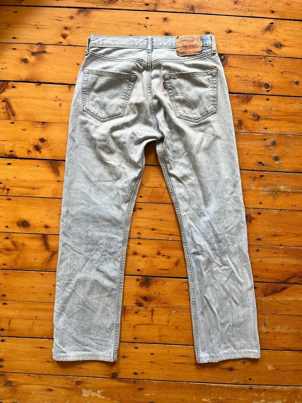 Levi's 501 Original Fit Light Wash Button Fly Denim Jeans 31x34